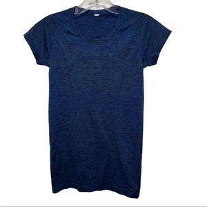 Women's Lululemon Swift Tech Short Sleeve Top Heathered Blue Size 4